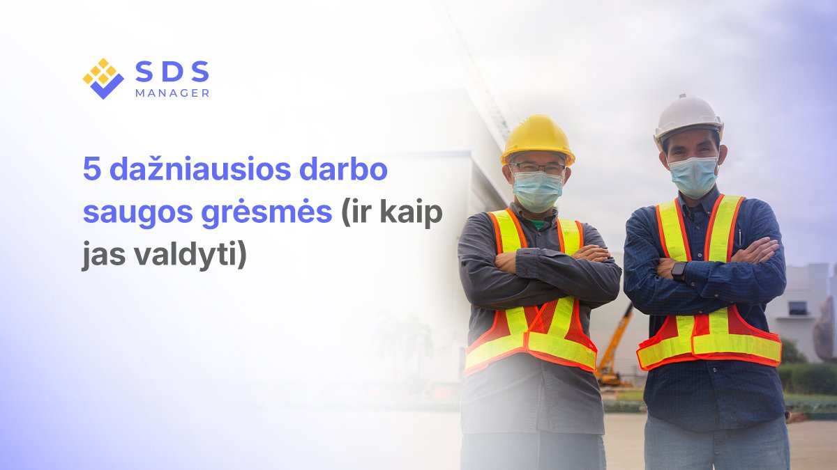 5 darbo saugos pavojai: cheminiai, fizikiniai, ergonominiai, biologiniai ir psichosocialiniai. Valdymo priemonės pagal DSS įstatymą ir VDI gaires Lietuvoje.