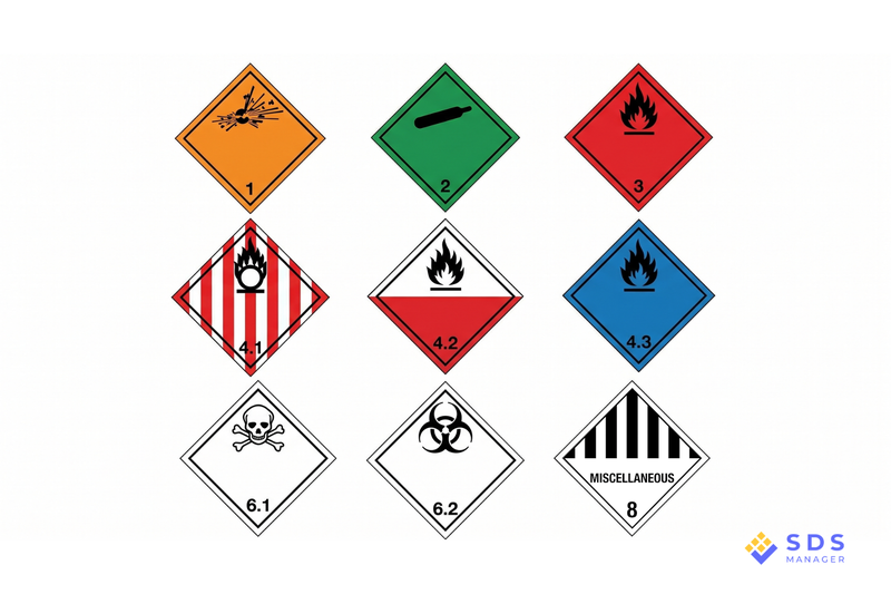 9 ADR hazard symbols
