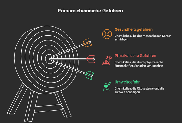 Drei Haupttypen chemischer Gefahren