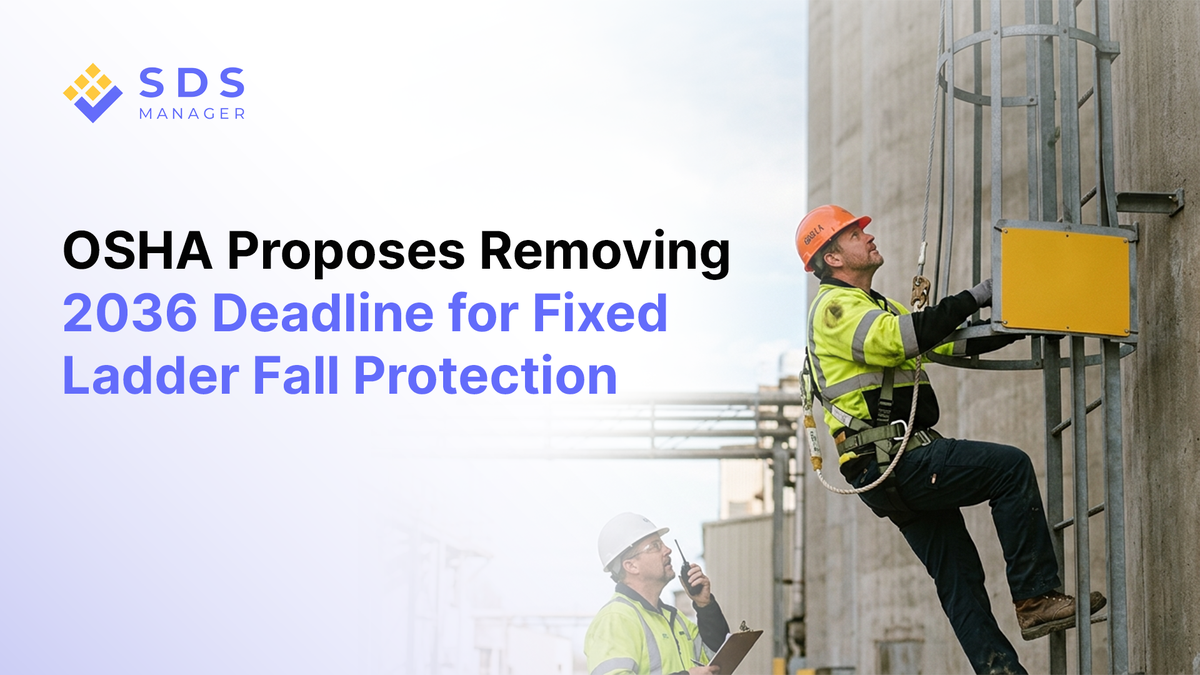 OSHA's proposed rule would remove the 2036 deadline for fall protection on fixed ladders.