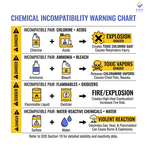Chemical Incompability Warning Chart
