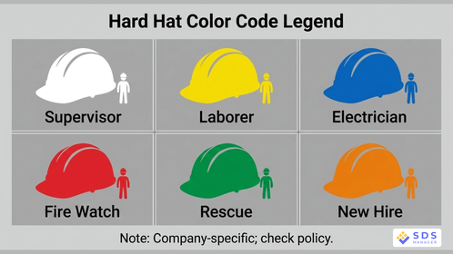Hard Hat Color Code Legend