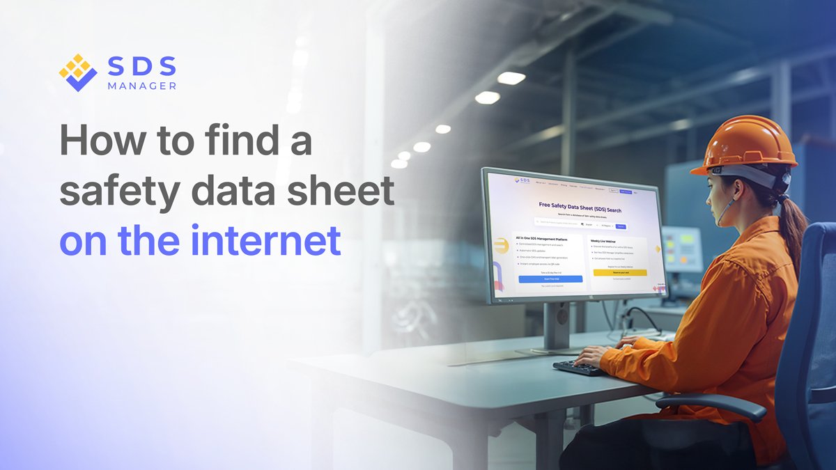 How to find a safety data sheet on the internet