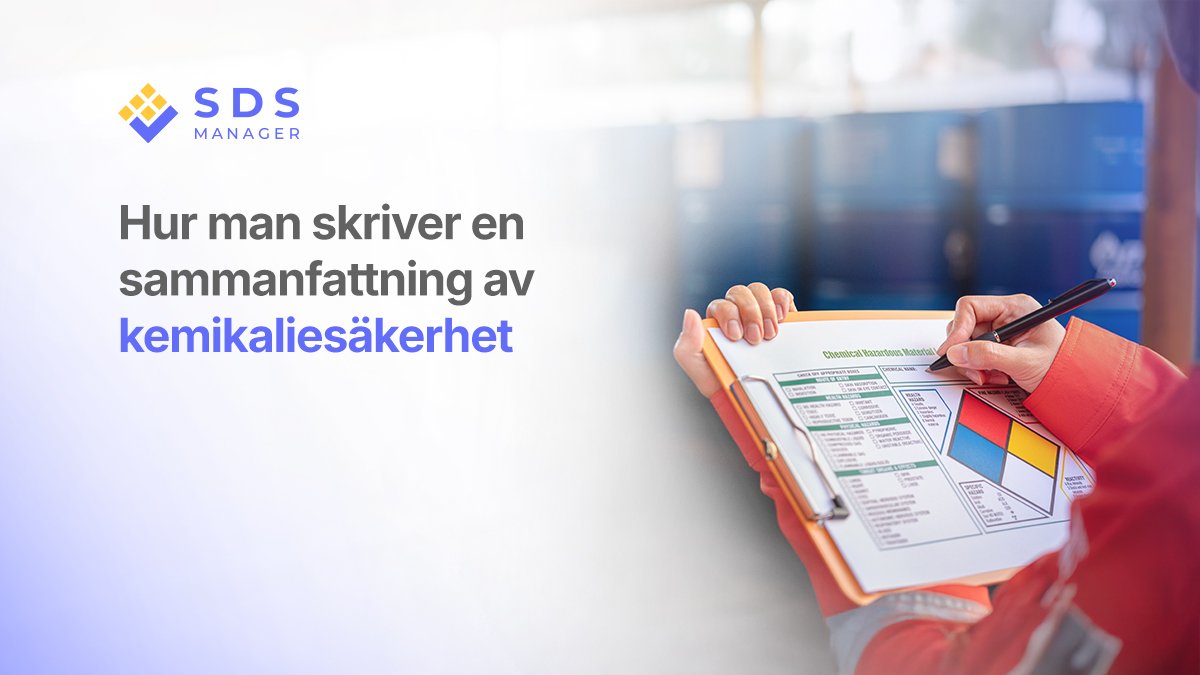 Hur man skriver en sammanfattning av kemikaliesäkerhet