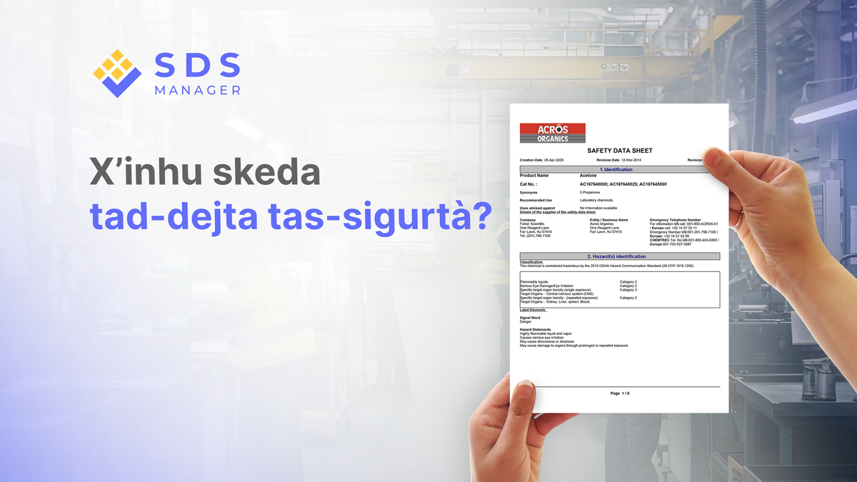 X'inhu Fogli tad-Dejta tas-Sigurtà?