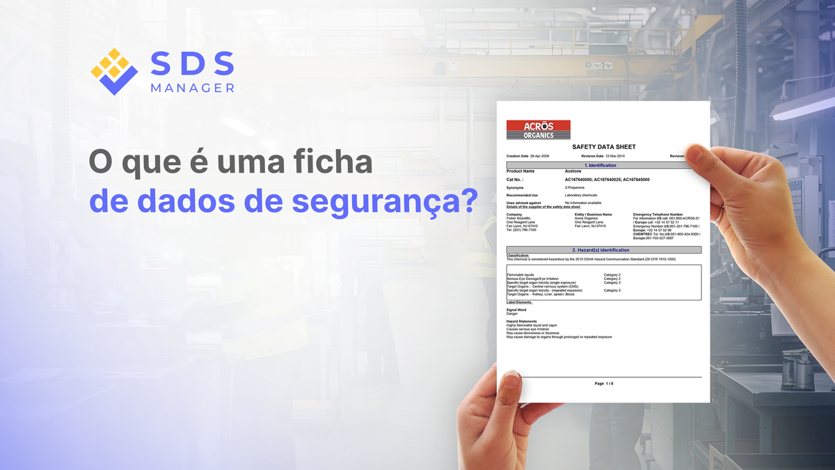 O que é uma Ficha de Dados de Segurança?