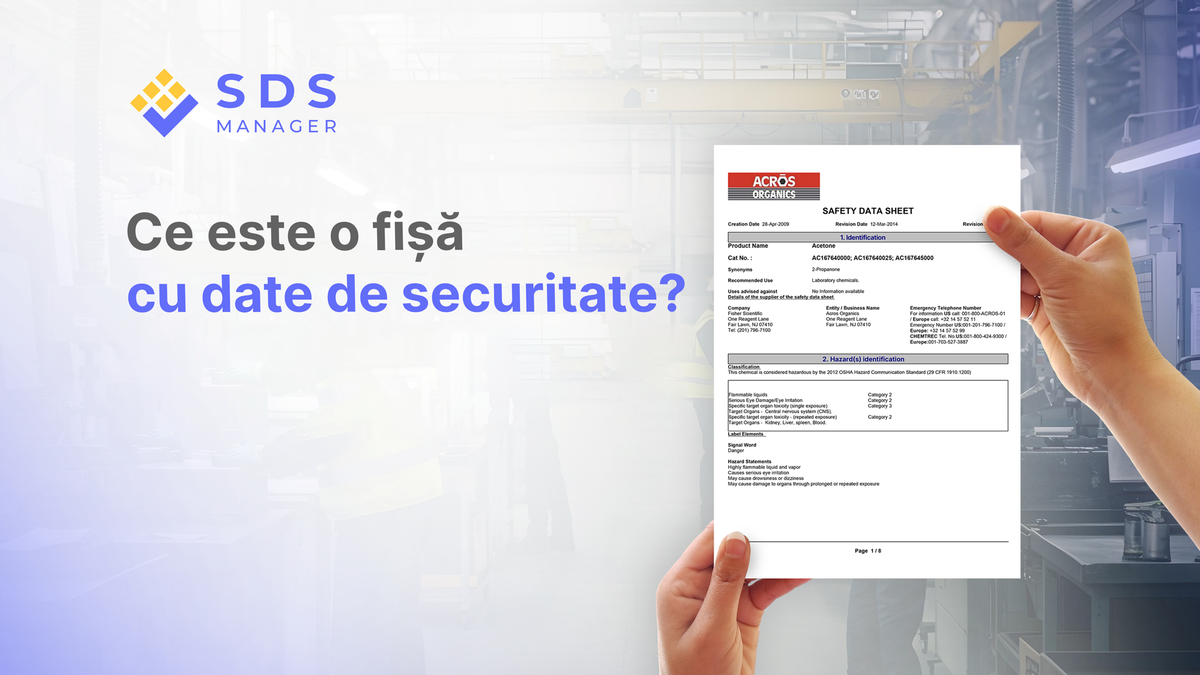 Ce este o fișă cu date de securitate?