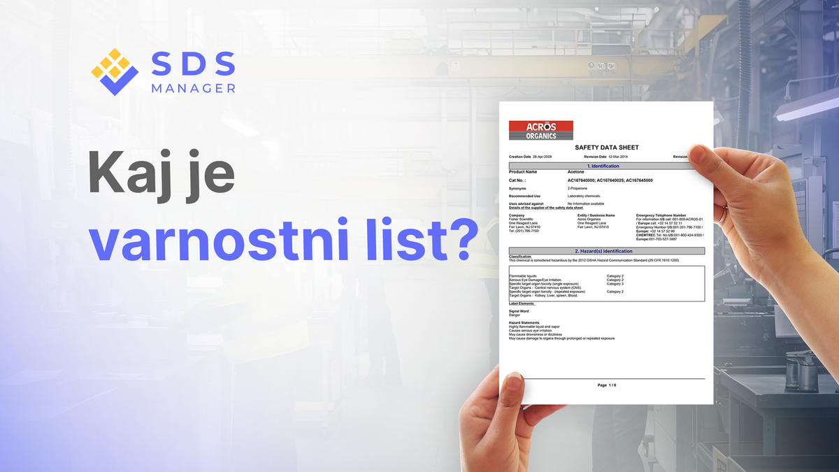 Kaj je varnostni list?