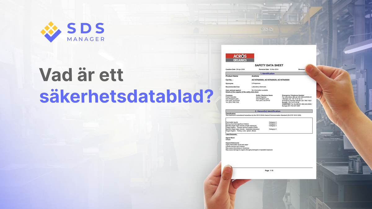 Vad är ett säkerhetsdatablad?