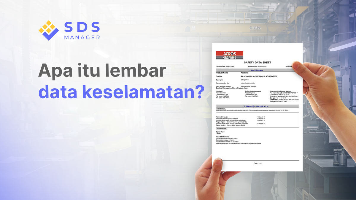 Apa itu Lembar Data Keselamatan (SDS)?