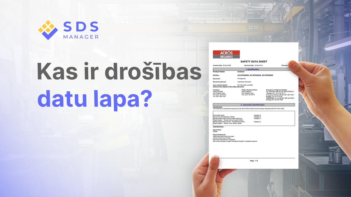 Kas ir drošības datu lapa?