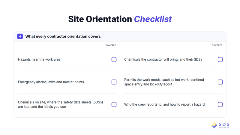 contractor-site-orientation-checklist